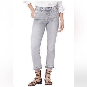 Paige Cindy crop exposed button Jeans